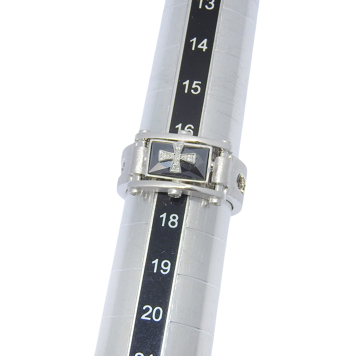 クロス ダイヤモンドリング D0.12 ホワイトゴールド K18WG E-NO’S