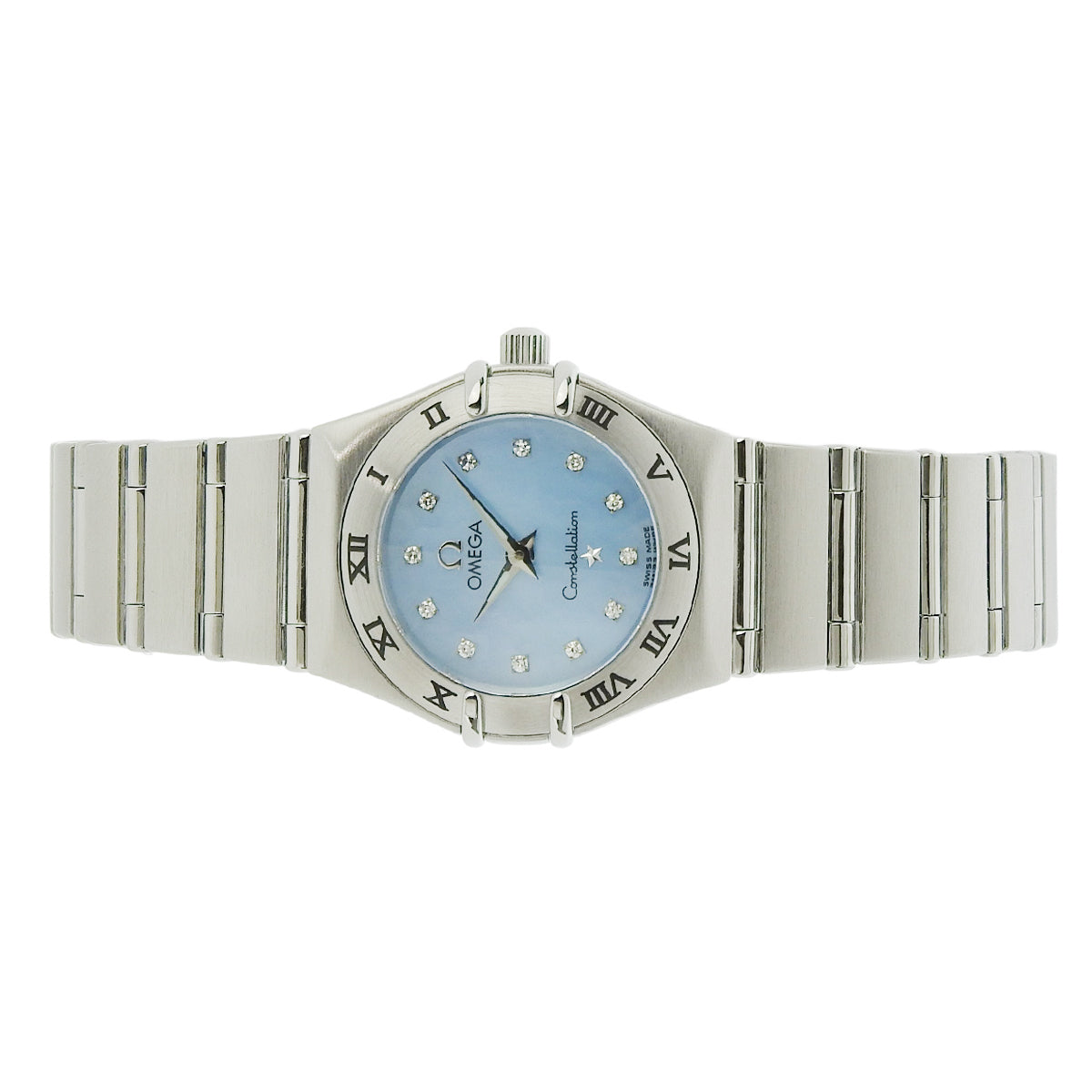 コンステレーション 1566.86 SS 12PD ファンシー マザーオブパール文字盤 ライトブルー クオーツ レディース