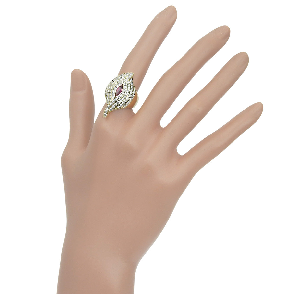 ルビーダイヤモンドリング R0.35/D2.46 イエローゴールド K18YG