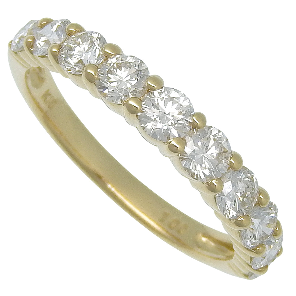 Half Eternity Diamond Ring D1.00 Yellow Gold K18YG
