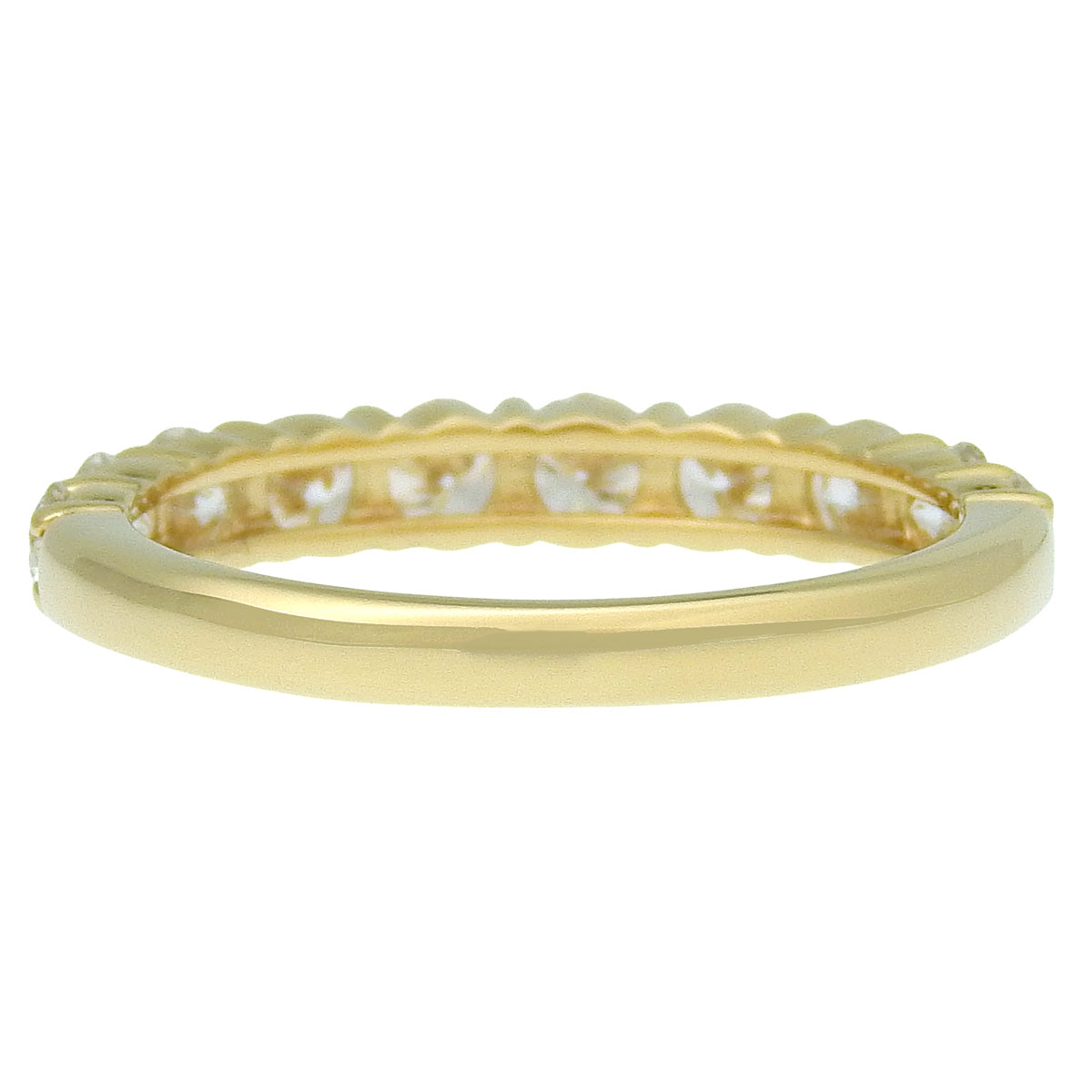 ハーフエタニティ ダイヤモンドリング D1.00 イエローゴールド K18YG