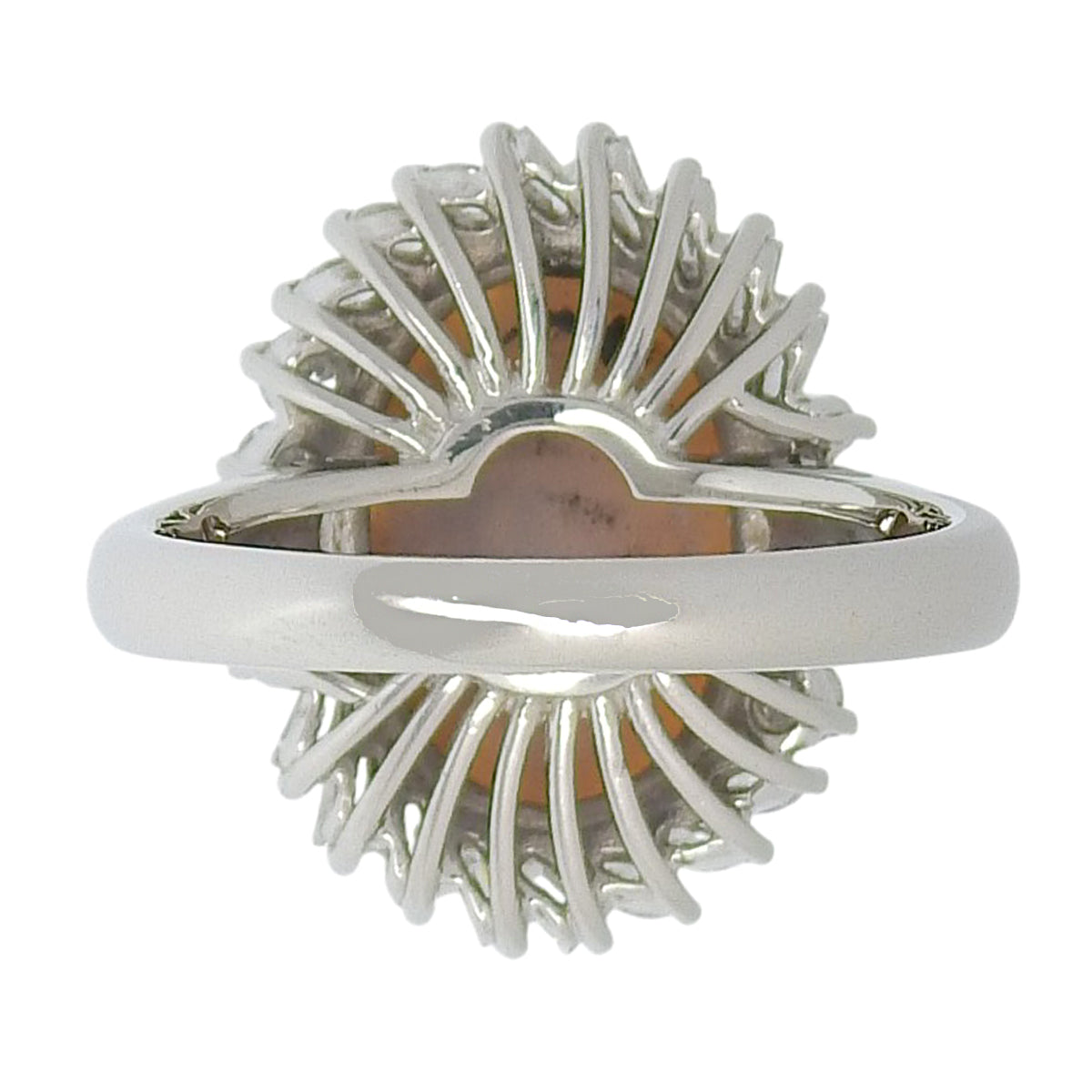 Black Opal and Diamond Ring BOP4.31/D0.62 Platinum Pt900 9.3g