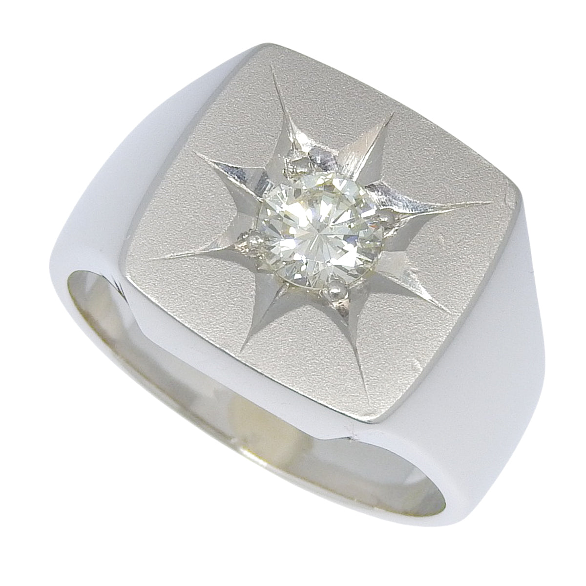 ダイヤモンド 印台 リング プラチナ Pt900