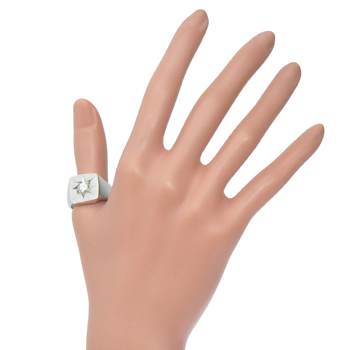 ダイヤモンド 印台 リング プラチナ Pt900