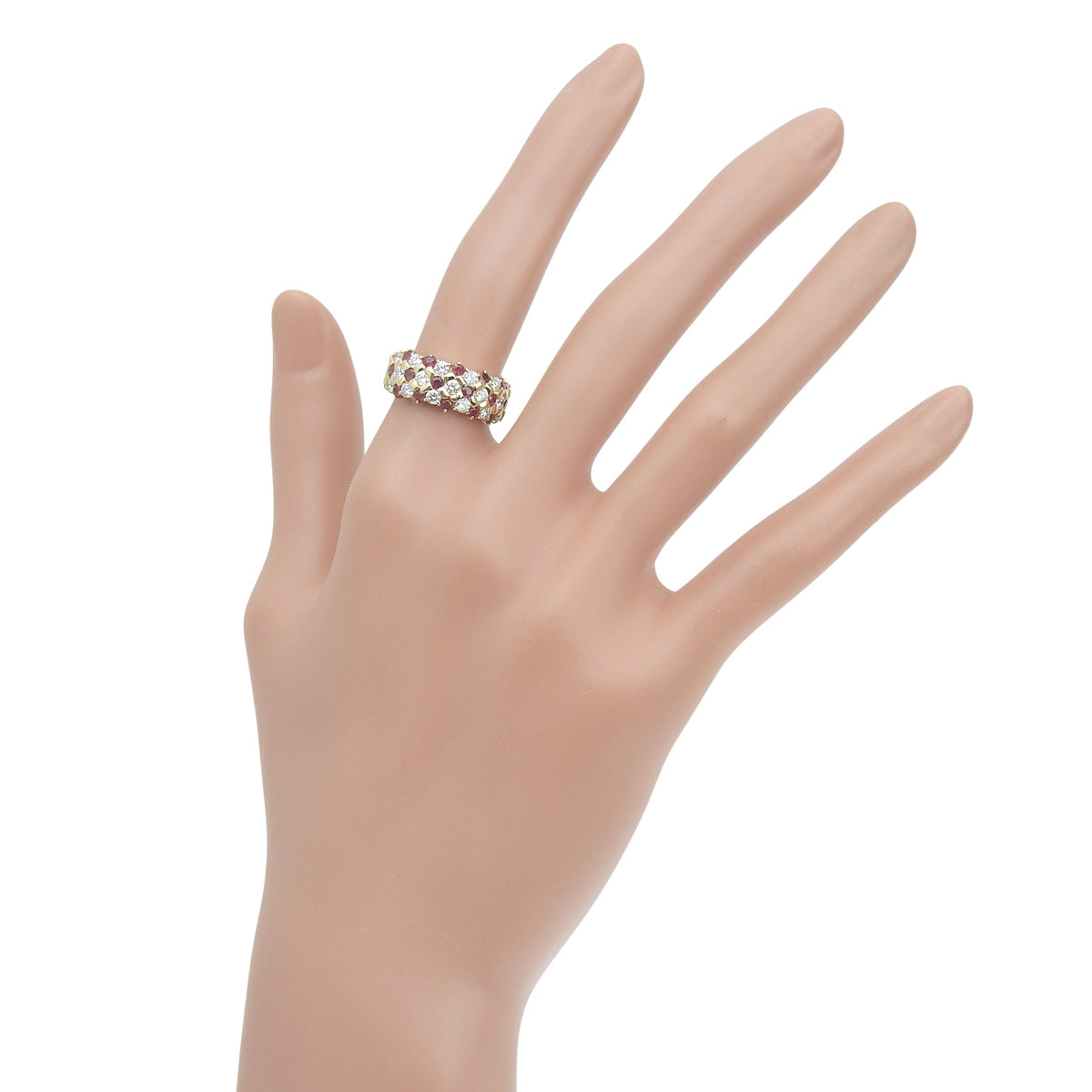 ルビーダイヤモンドリング R0.76/D0.97 イエローゴールド K18YG