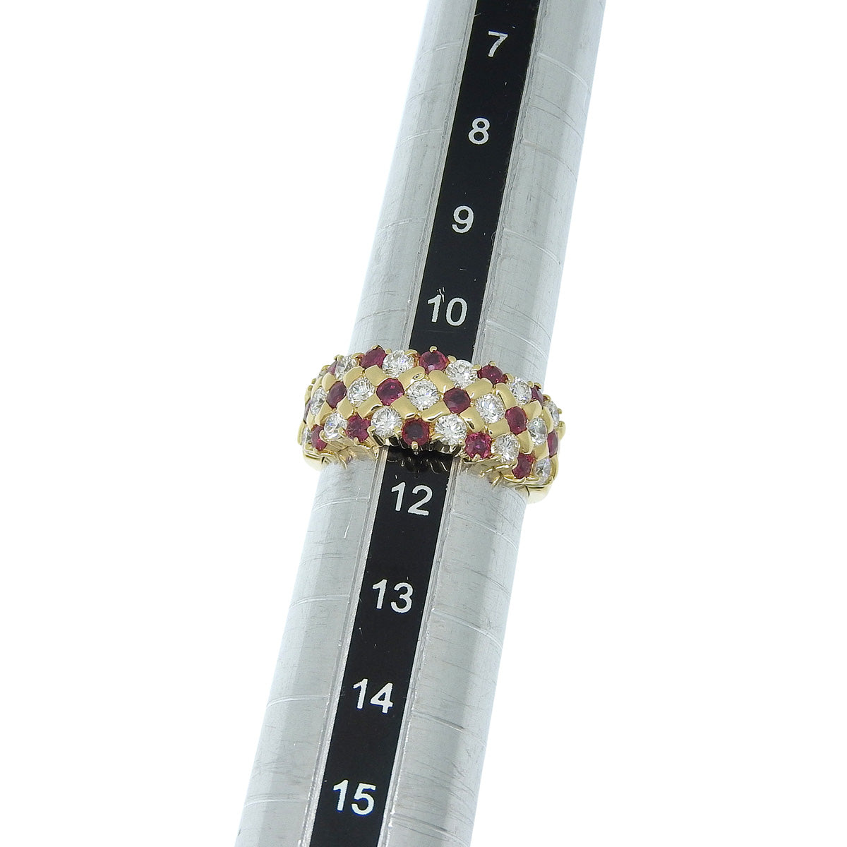 Ruby and Diamond Ring R0.76/D0.97 Yellow Gold K18YG