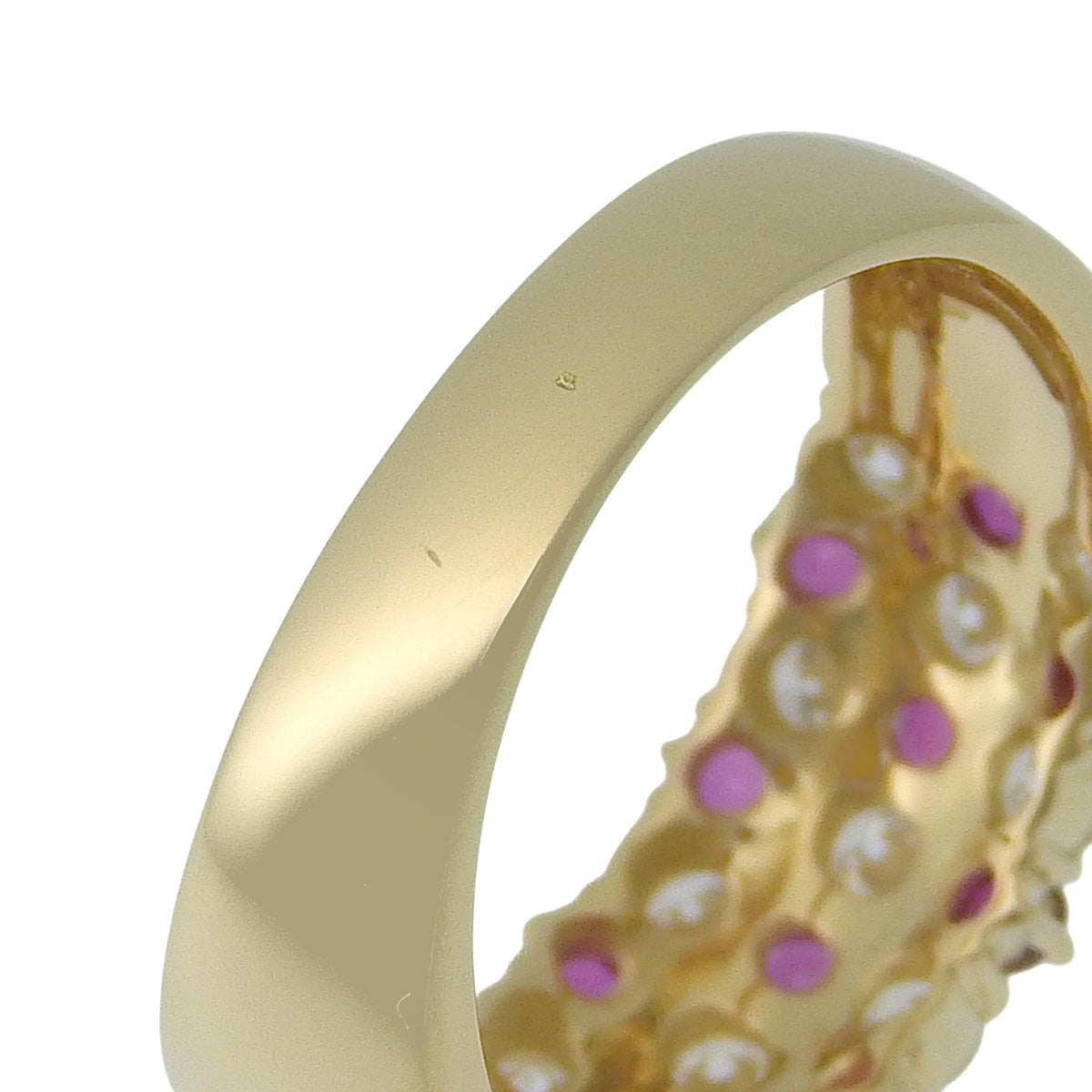 Ruby and Diamond Ring R0.76/D0.97 Yellow Gold K18YG