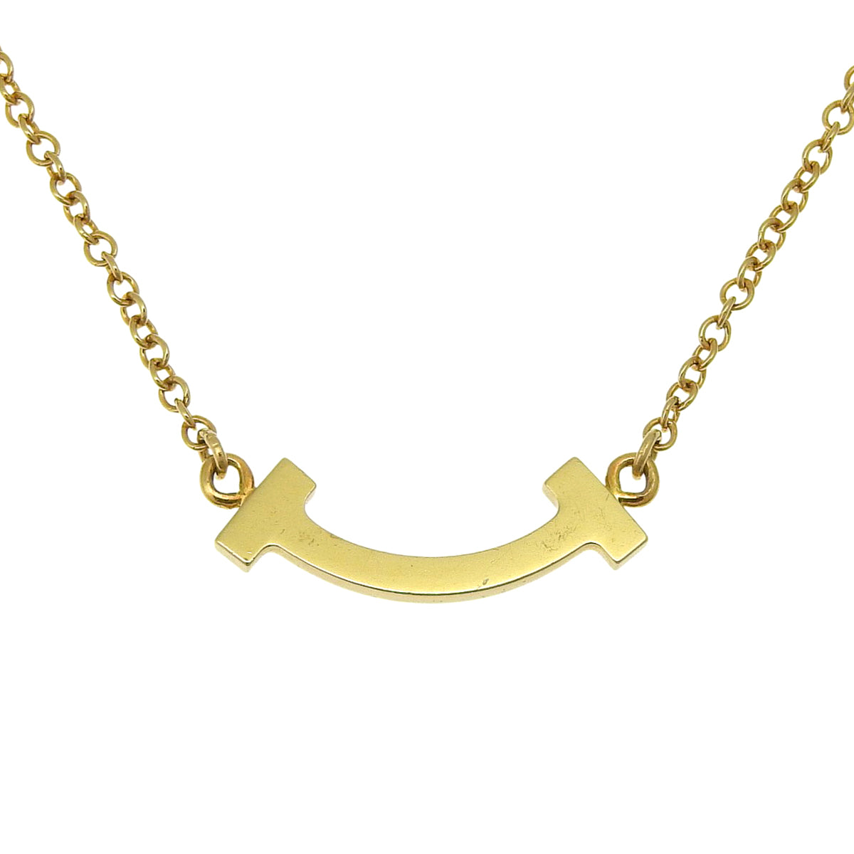 スマイル ペンダント ダイヤモンド イエローゴールド K18YG