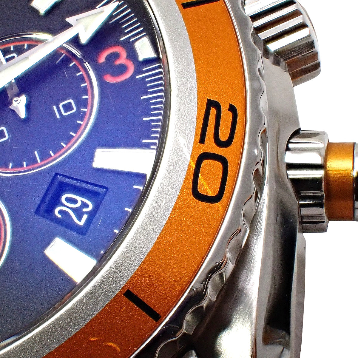 Seamaster Planet Ocean 600 2218.50 Stainless Steel Orange Bezel Black Automatic Men's Watch