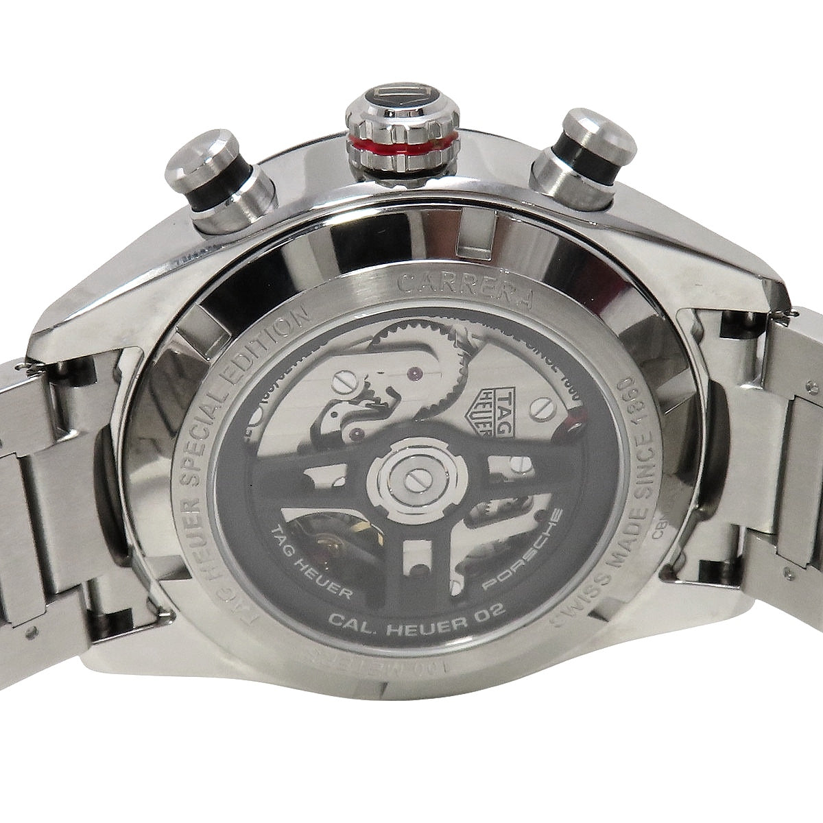 カレラ キャリバー ホイヤー02 クロノグラフ ポルシェスペシャルエディション CBN2A1F SS グレー 自動巻き メンズ