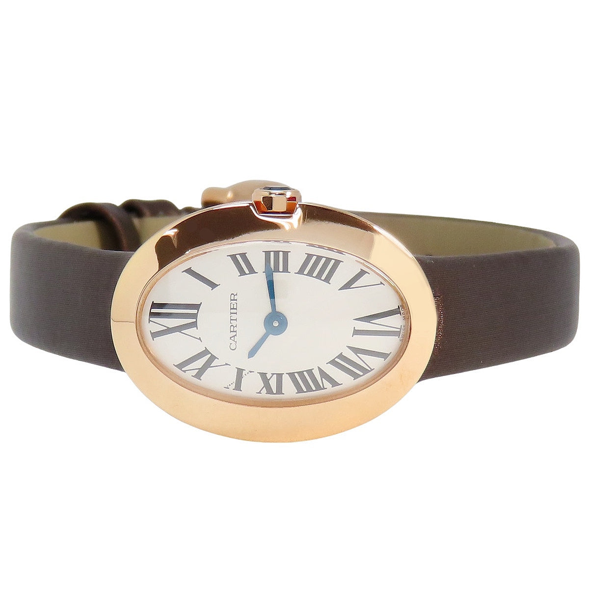 ミニベニュワール W8000017 PG/サテン/革 シルバー クオーツ