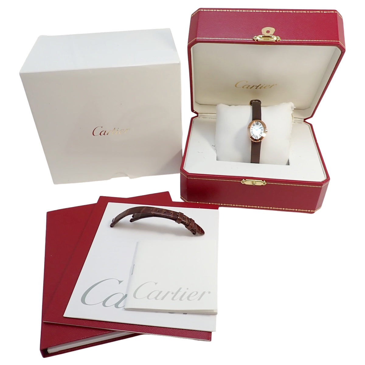 ミニベニュワール W8000017 PG/サテン/革 シルバー クオーツ