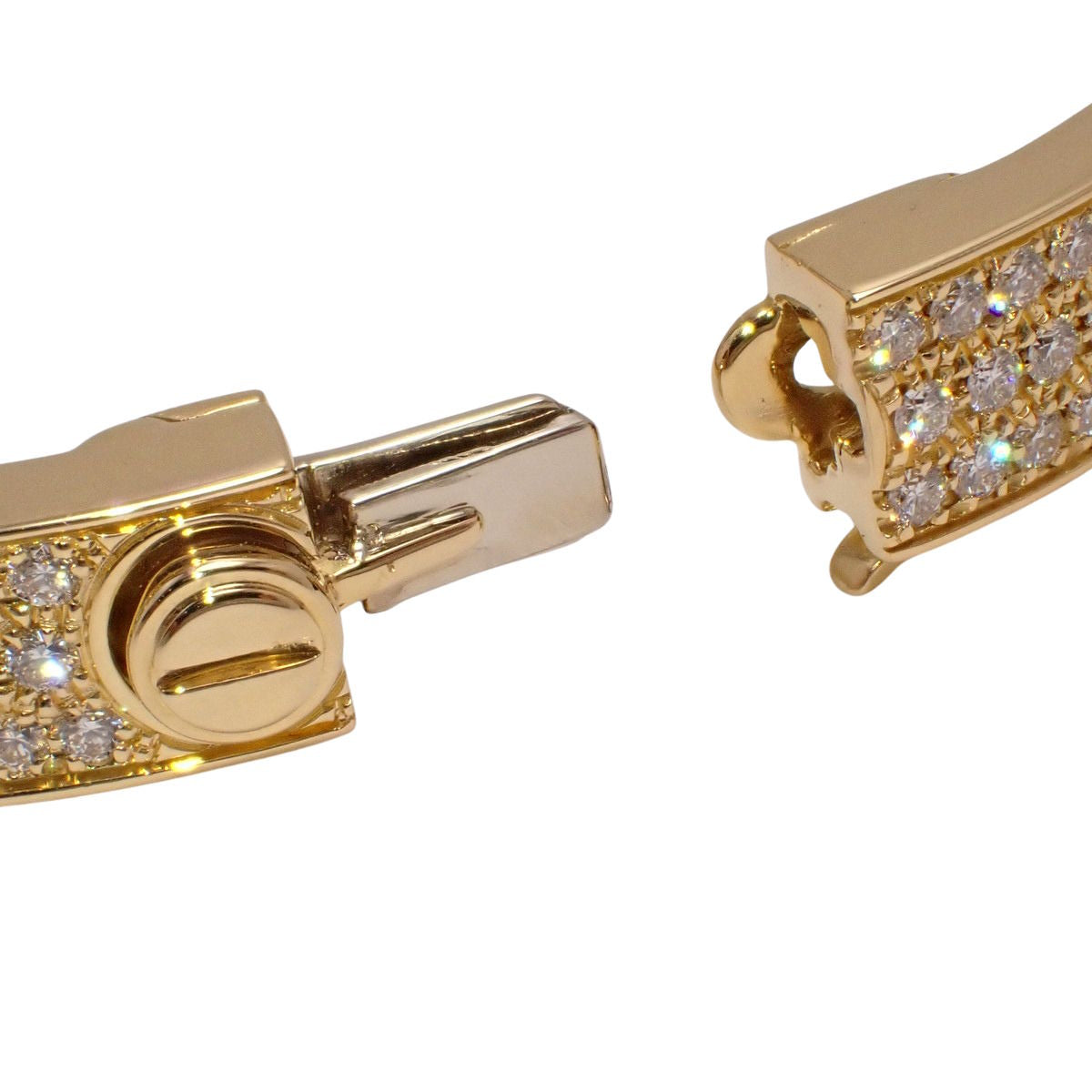 LOVE Bracelet Classic Model Pavé Diamond Yellow Gold 18KYG