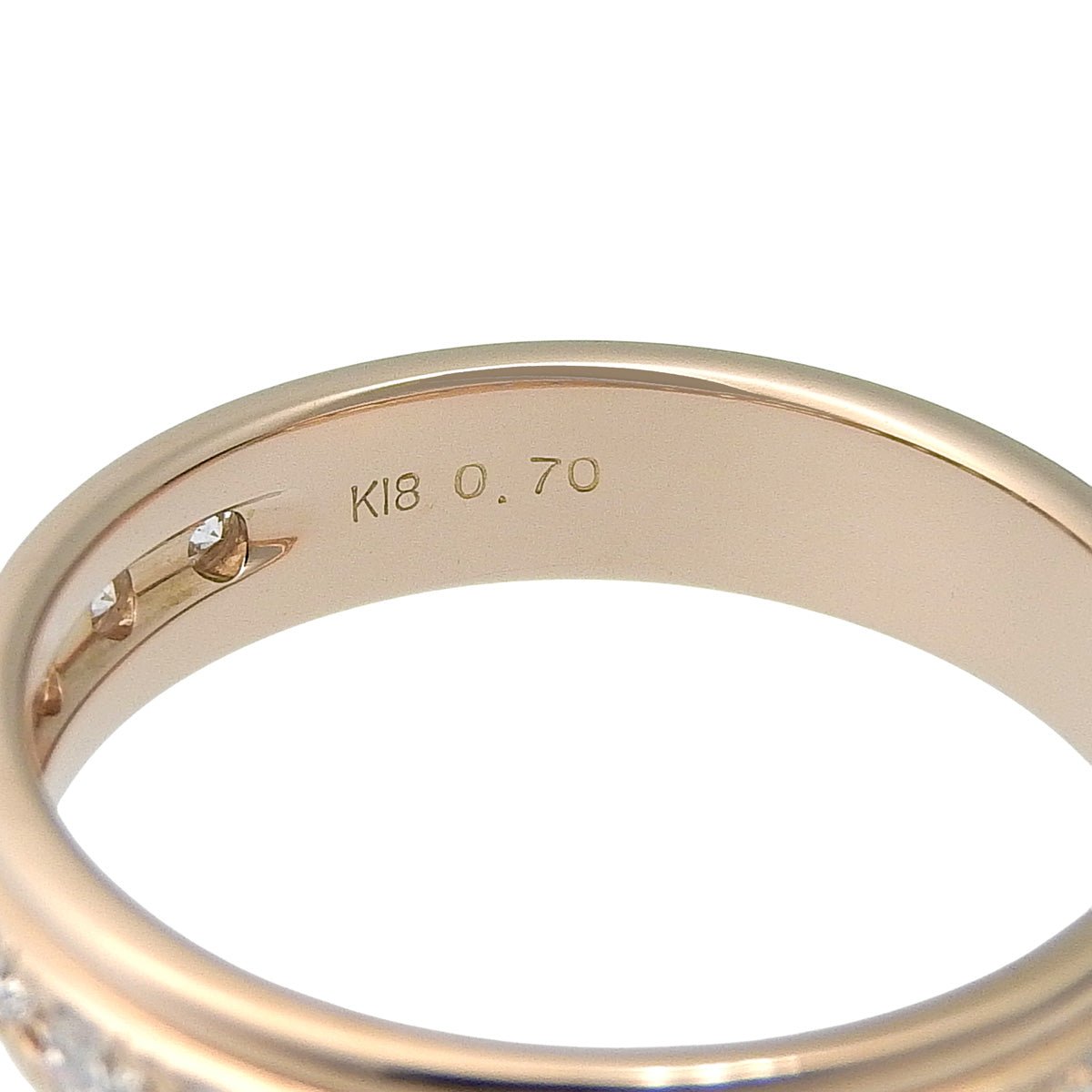 钻石全永恒戒指 D0.70 粉金 K18PG