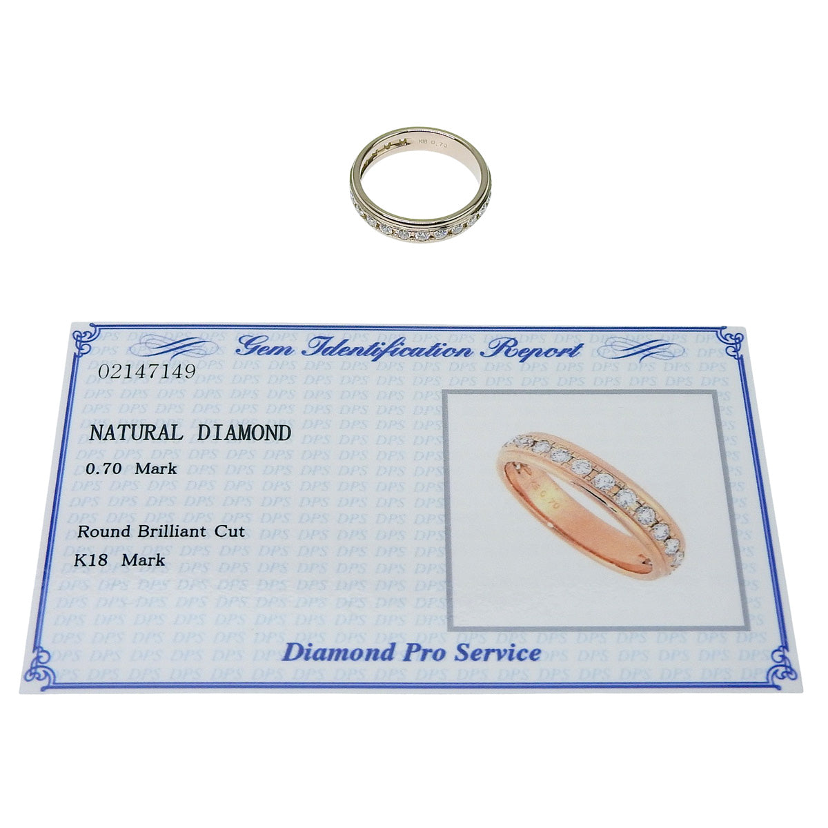 ダイヤモンド フルエタニティリング D0.70 ピンクゴールド K18PG