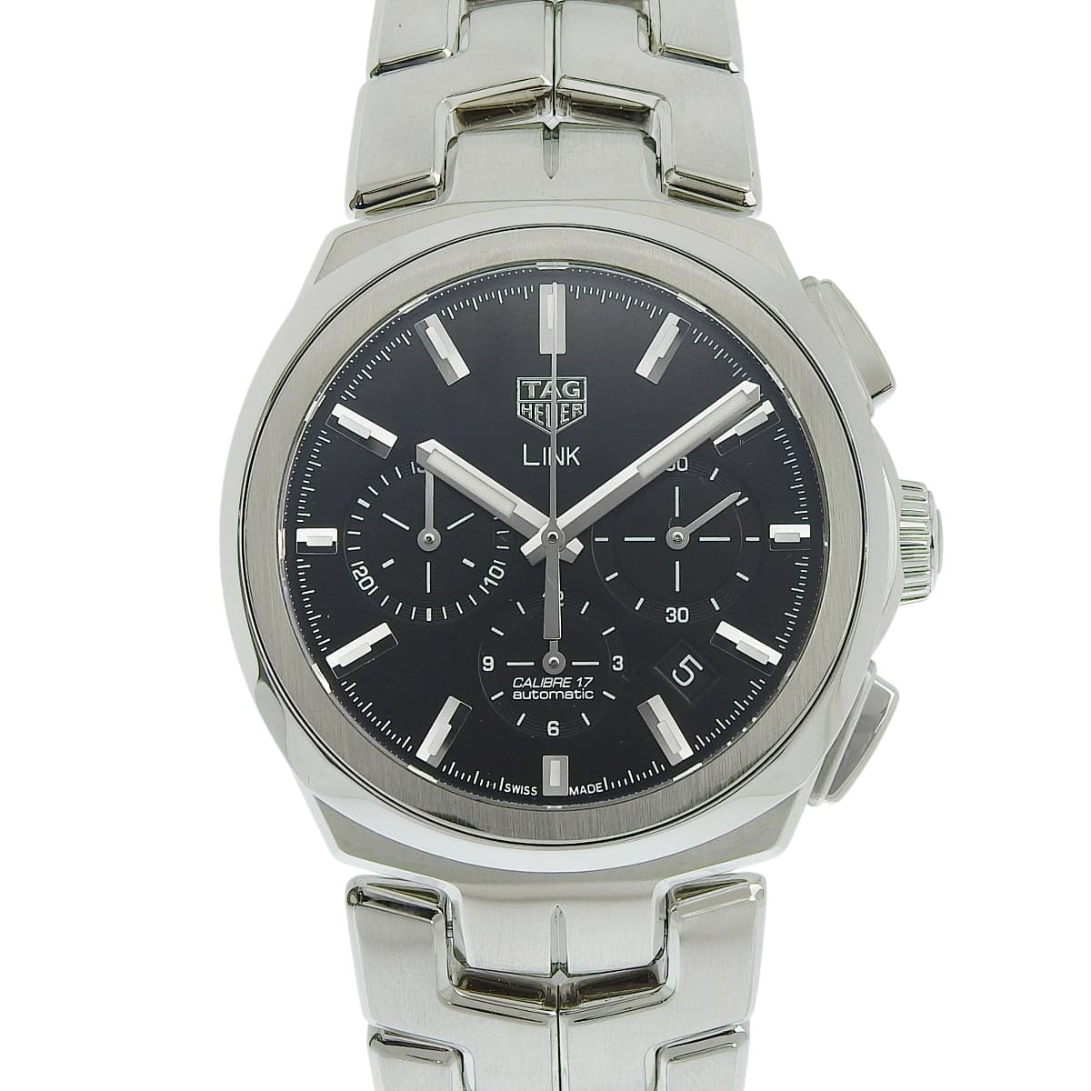 リンク クロノグラフ CBC2110.BA0603 SS ブラック 自動巻き メンズ