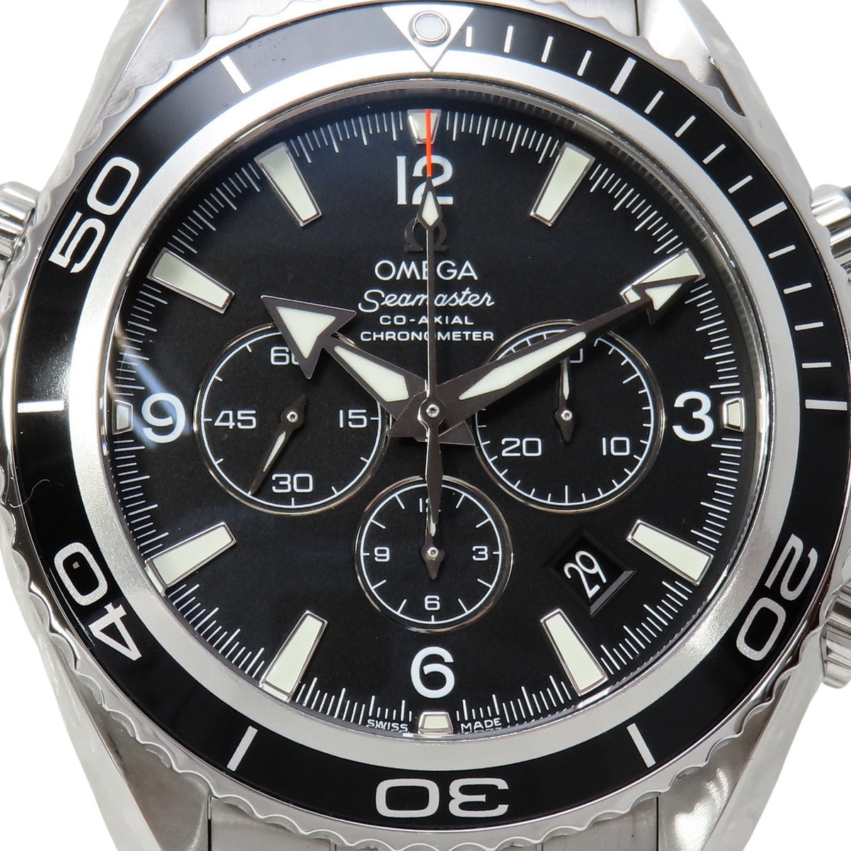 シーマスター プラネットオーシャン600Ｍ 2210.50 SS ブラック 自動巻き メンズ
