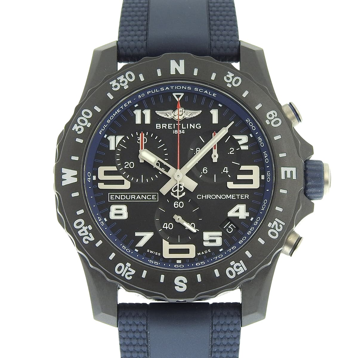 エンデュランス プロ 44 X82310 ブライトライト ラバー ブラック クオーツ メンズ