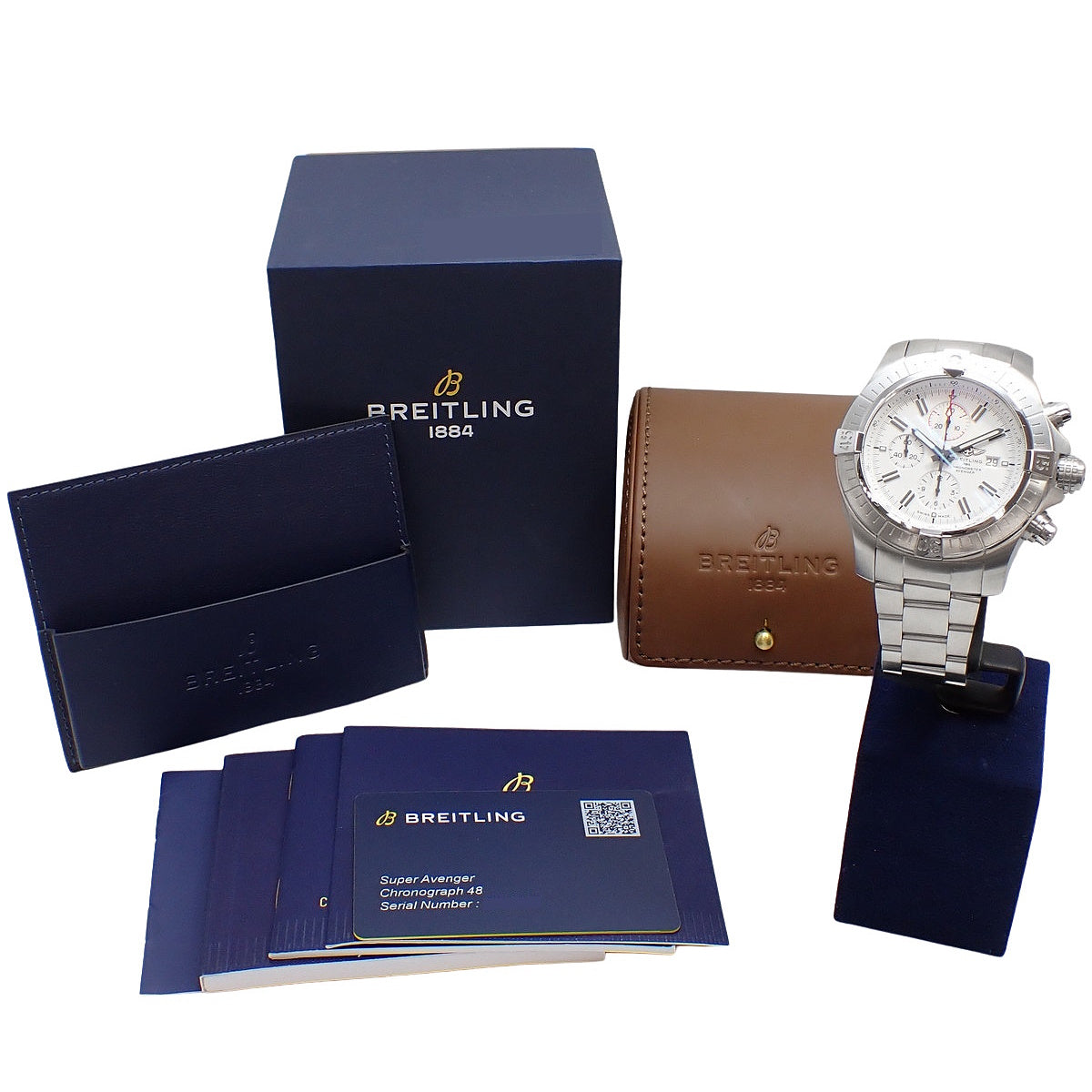 スーパーアベンジャー クロノグラフ48 A13375 SS ホワイト 自動巻き メンズ