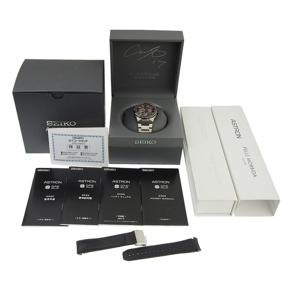 Astron Shohei Ohtani 2022 限量版 SBXC125 TI 银色太阳能男款手表（日本限量 1700 台）