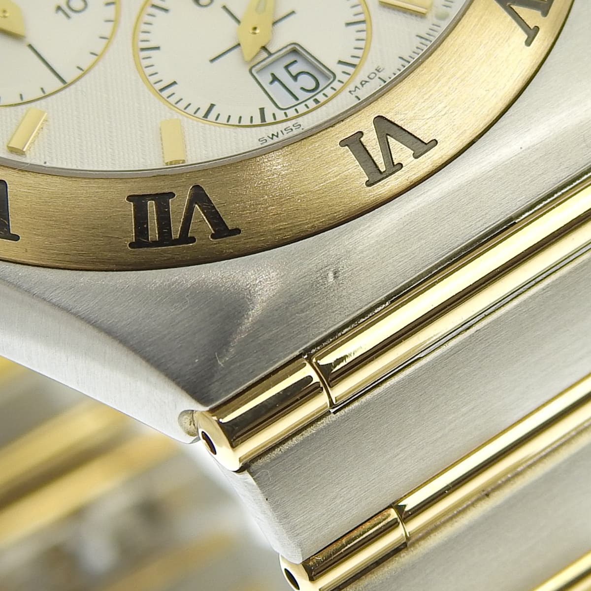 コンステレーション 1242.30.00 YG/SS ホワイト クオーツ メンズ