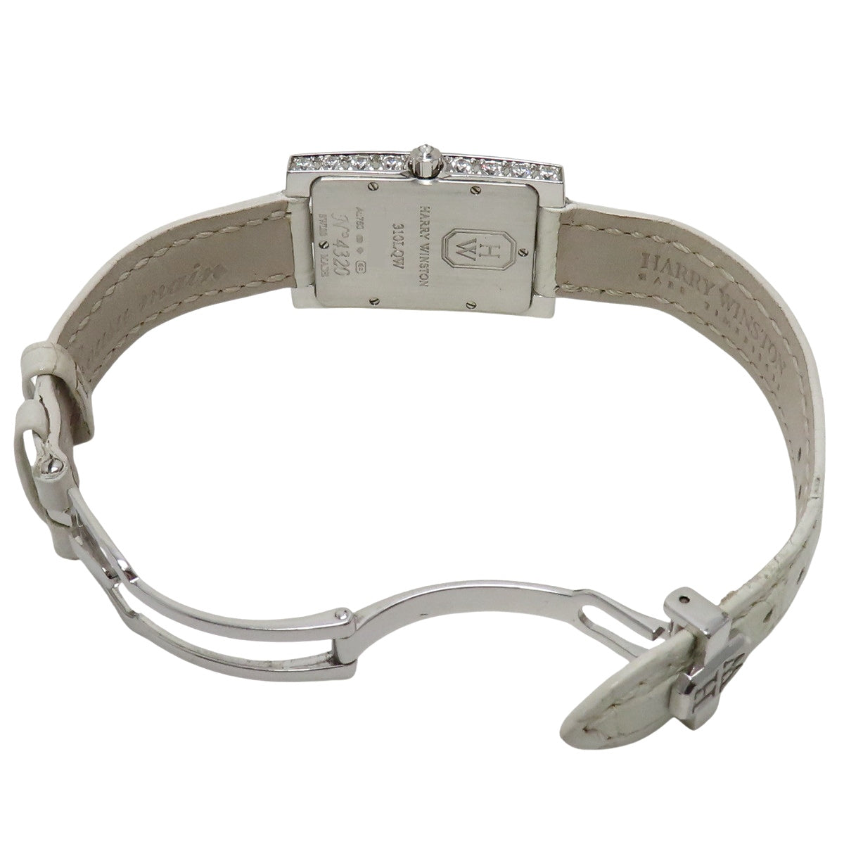 アヴェニュー クラシック ベゼルダイヤ AVEQHM21WW231 WG/革 マザーオブパール文字盤 ホワイト クオーツ レディース