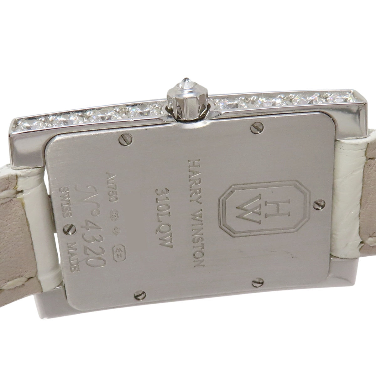 アヴェニュー クラシック ベゼルダイヤ AVEQHM21WW231 WG/革 マザーオブパール文字盤 ホワイト クオーツ レディース