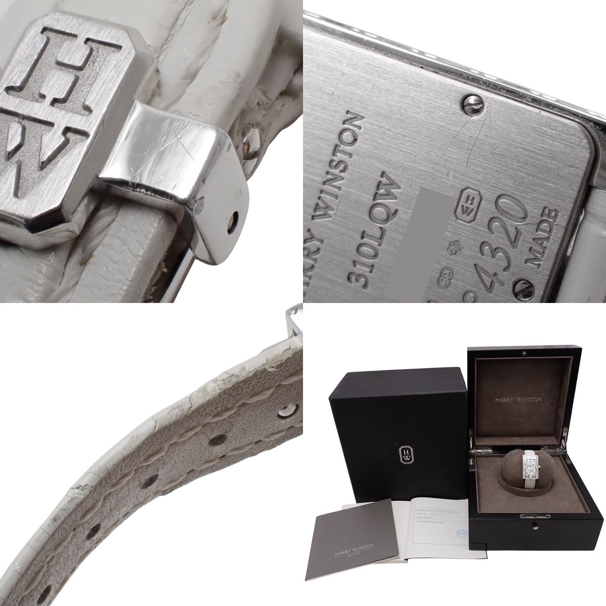 アヴェニュー クラシック ベゼルダイヤ AVEQHM21WW231 WG/革 マザーオブパール文字盤 ホワイト クオーツ レディース