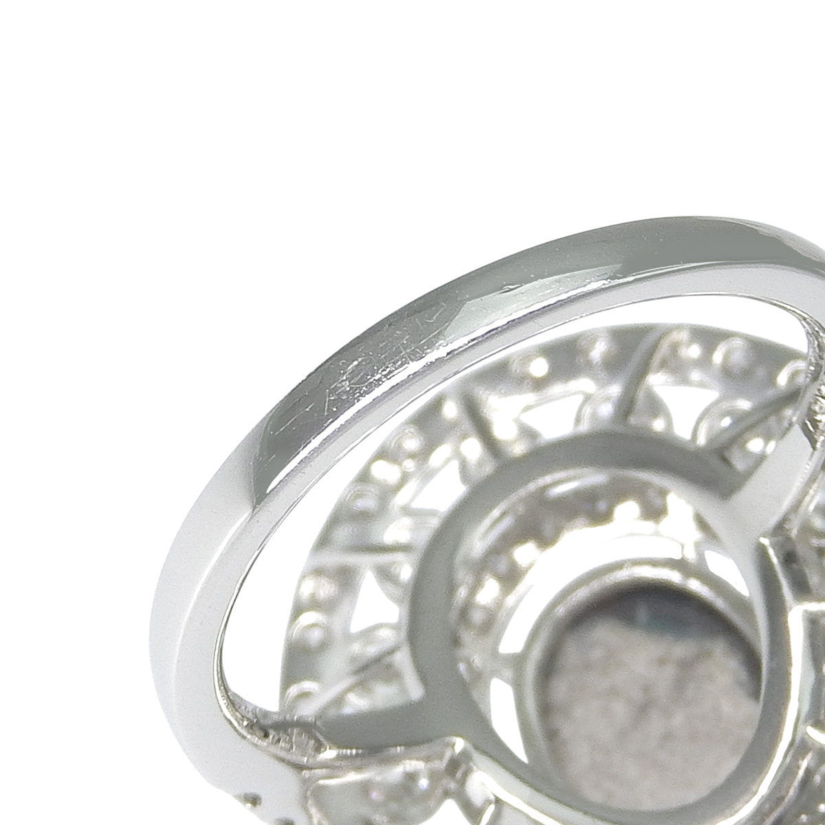 Black Opal Diamond Ring BLOP2.72/D1.75 Platinum Pt950 7.8g