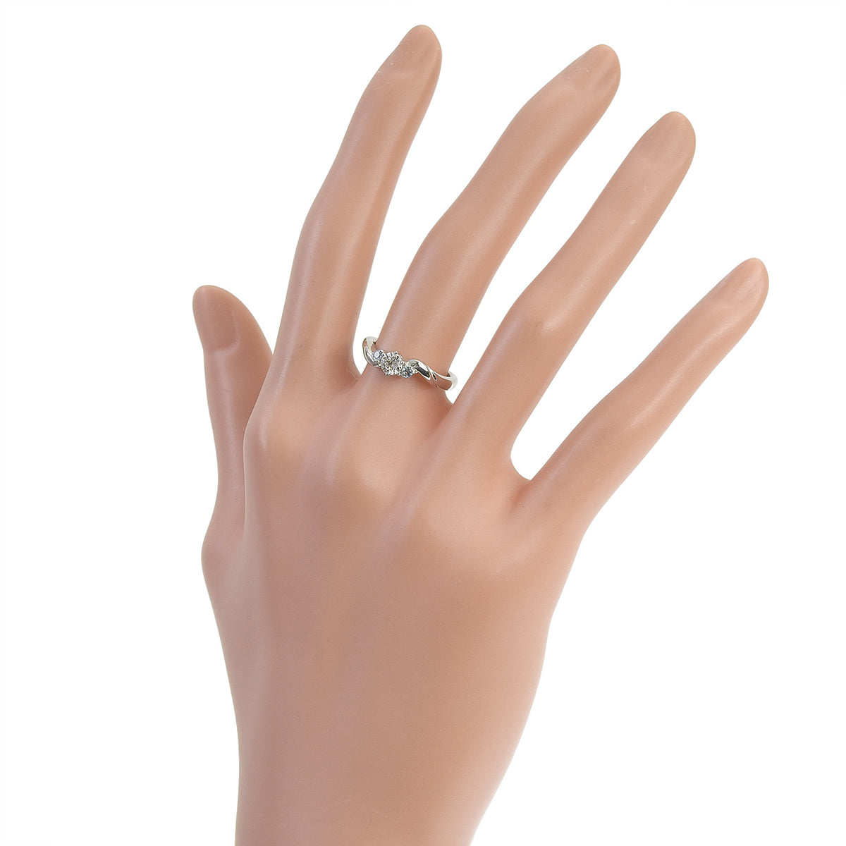 ダイヤモンド アクアマリンリング D0.261/AQ0.05 プラチナ Pt1000 4.5g