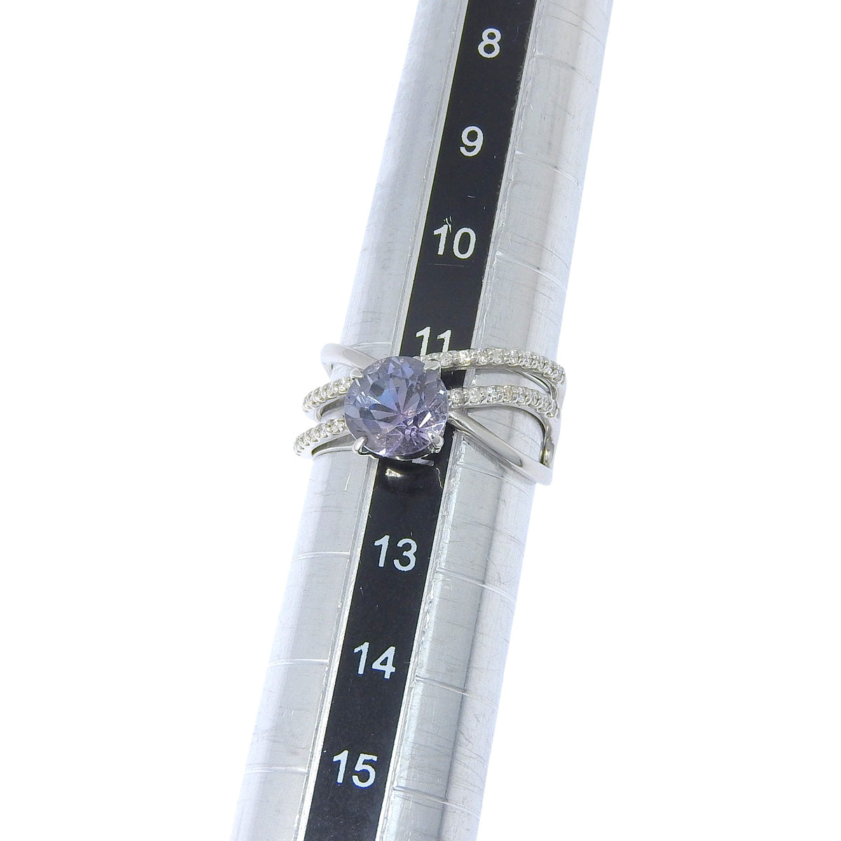 尖晶石钻石戒指 SP1.94/D0.19 铂金 Pt950 5.5克