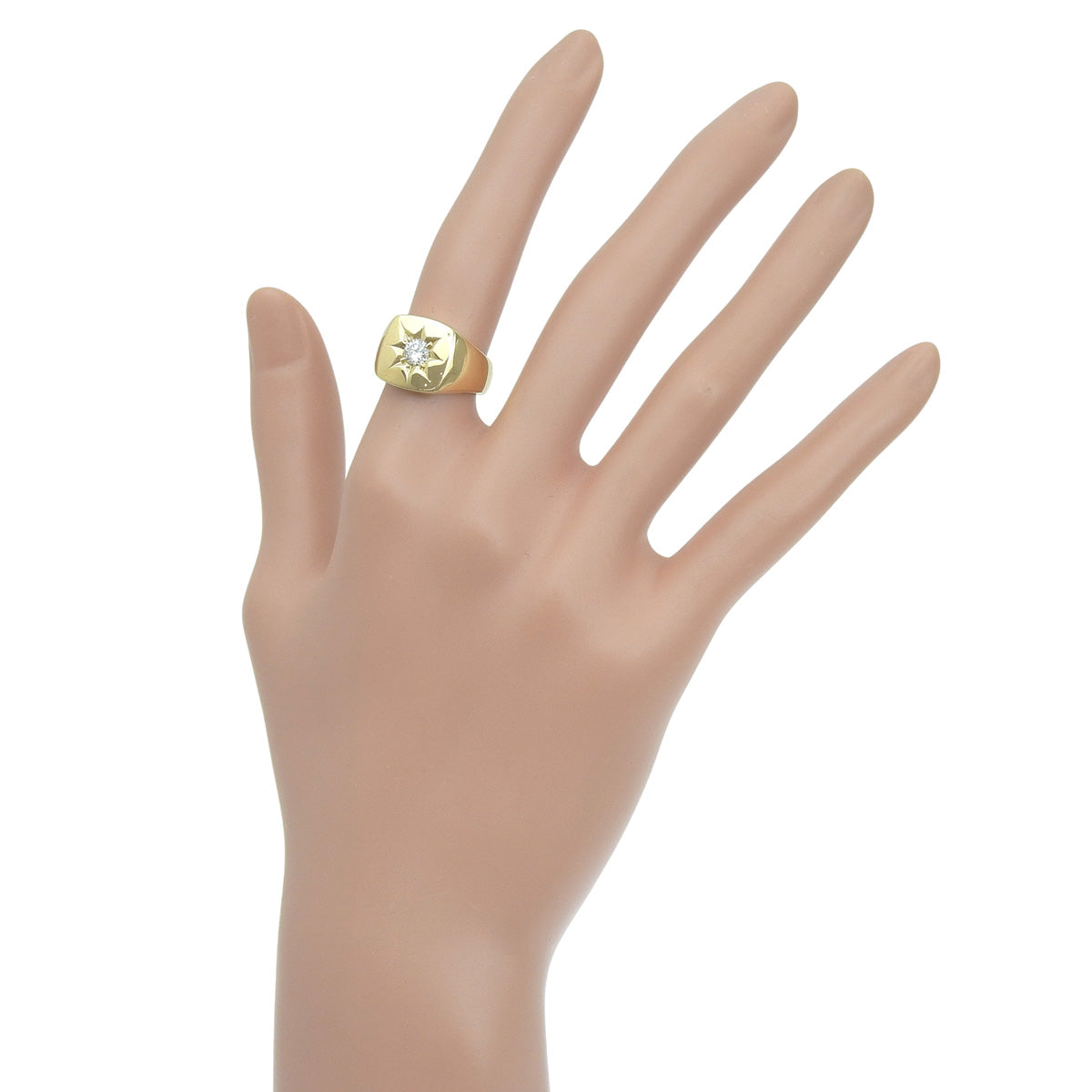 Signet Diamond Ring D0.40 Yellow Gold K18YG