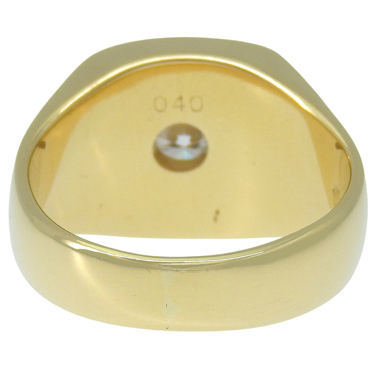 印台 ダイヤモンドリング D0.40 イエローゴールド K18YG