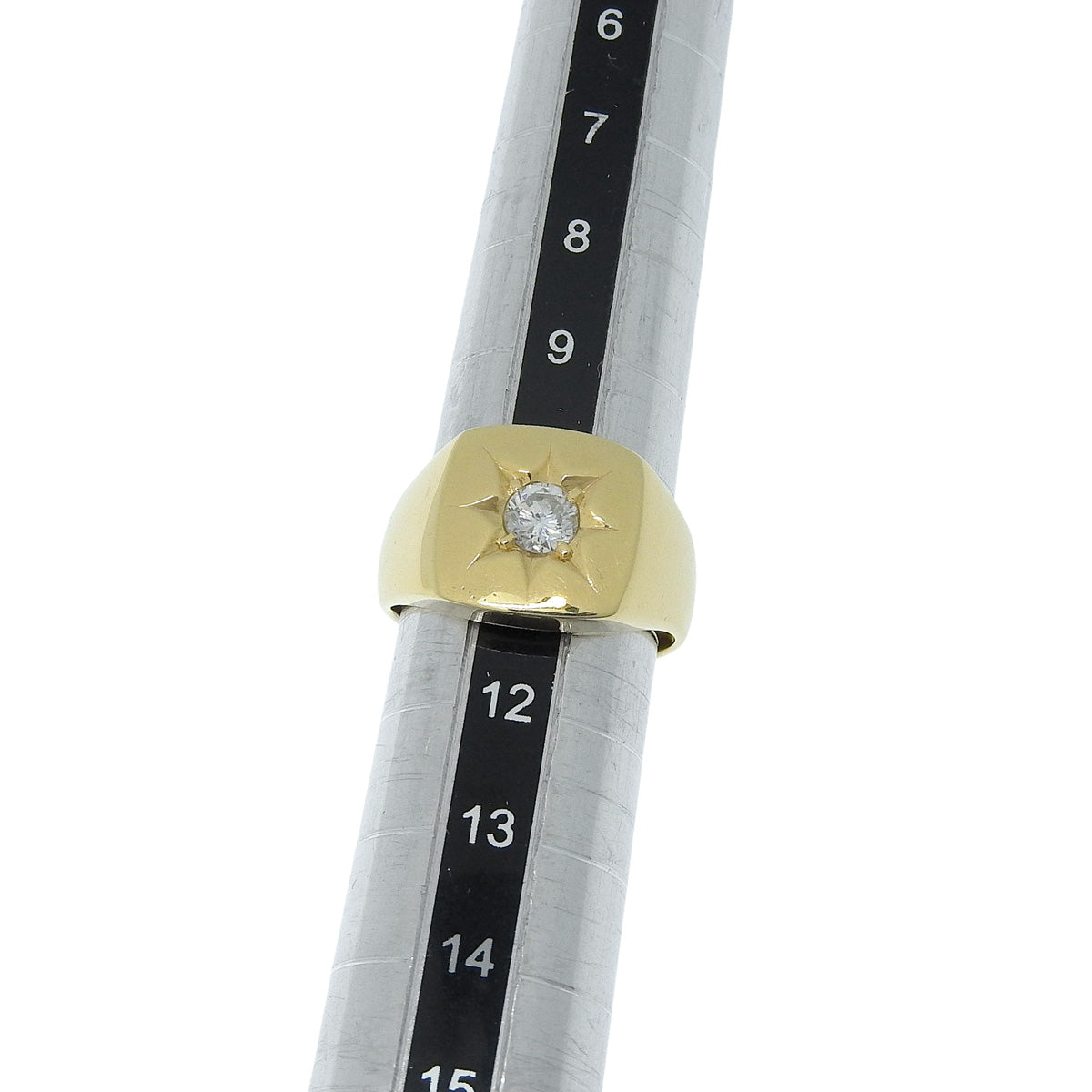 印台 ダイヤモンドリング D0.40 イエローゴールド K18YG