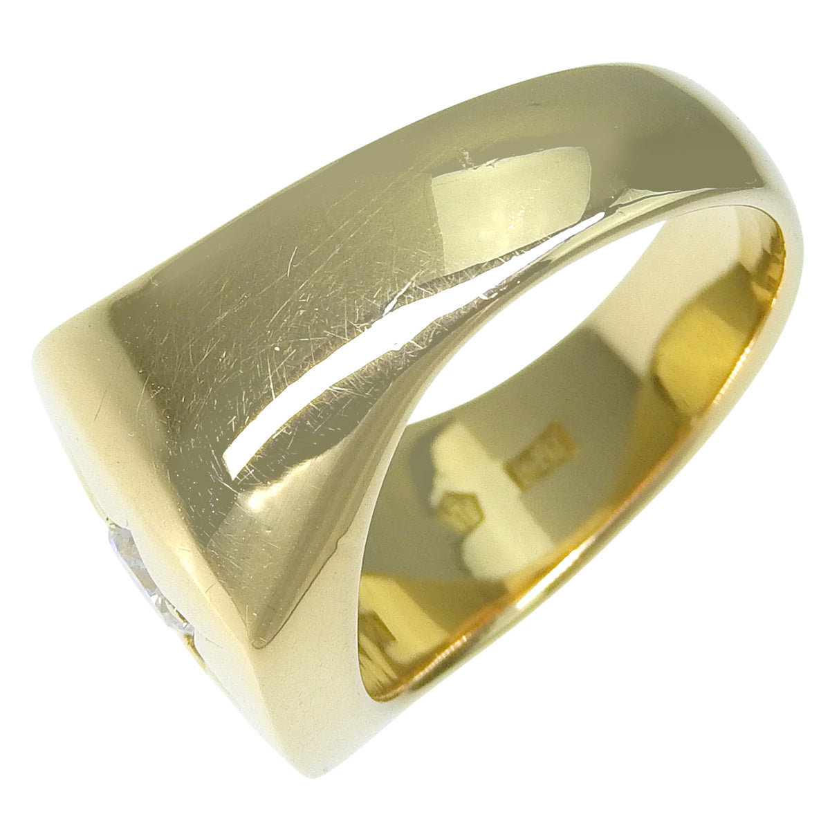 印台 ダイヤモンドリング D0.40 イエローゴールド K18YG