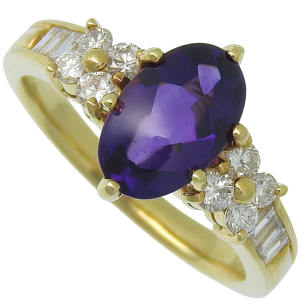 Amethyst Ring AM1.59/D0.43 Yellow Gold K18YG