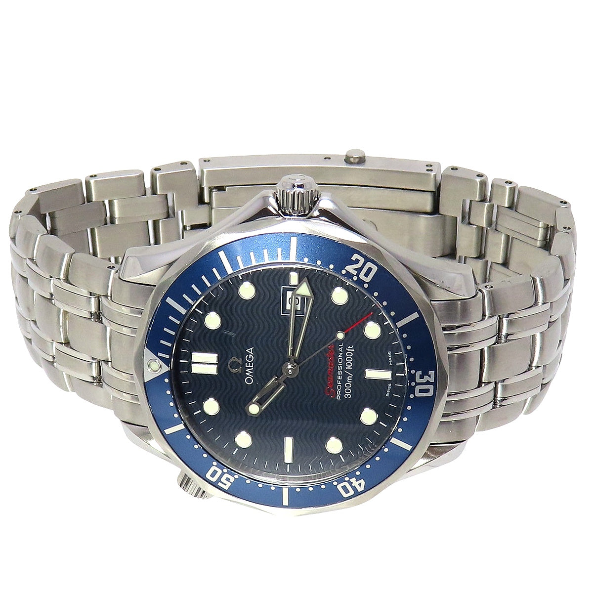 シーマスター300 2221.80 SS ブルー クオーツ メンズ