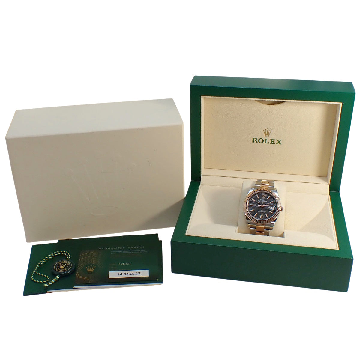 Datejust 41 126331 PG/SS 随机编号凹槽纹表盘灰色自动男士腕表