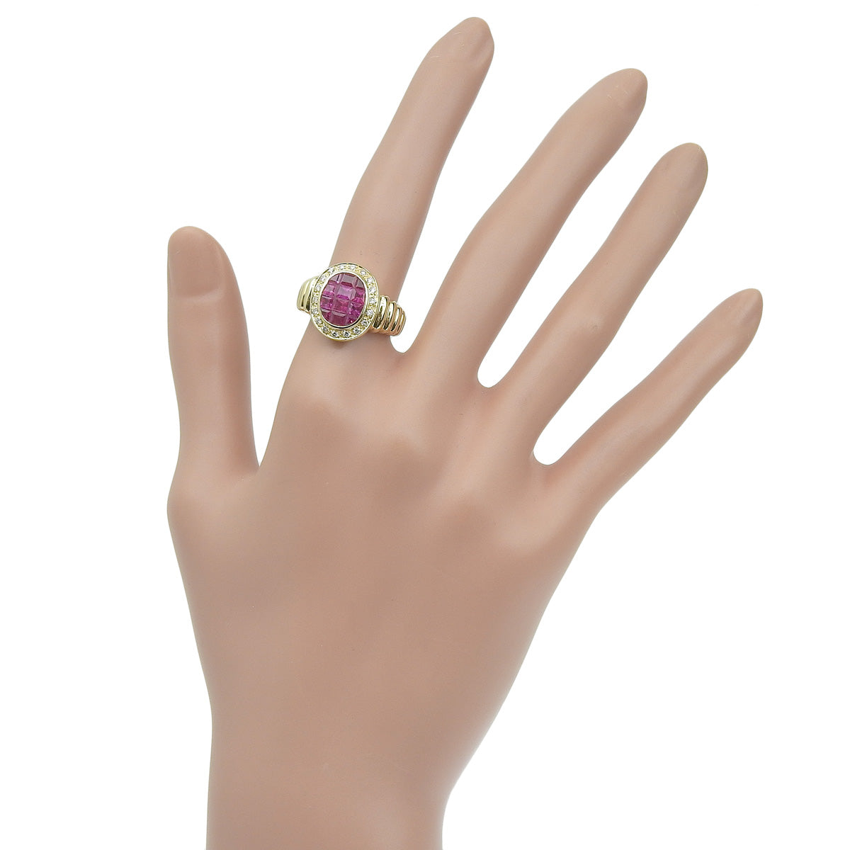 ルビーリング R2.25/D0.22 イエローゴールド K18YG