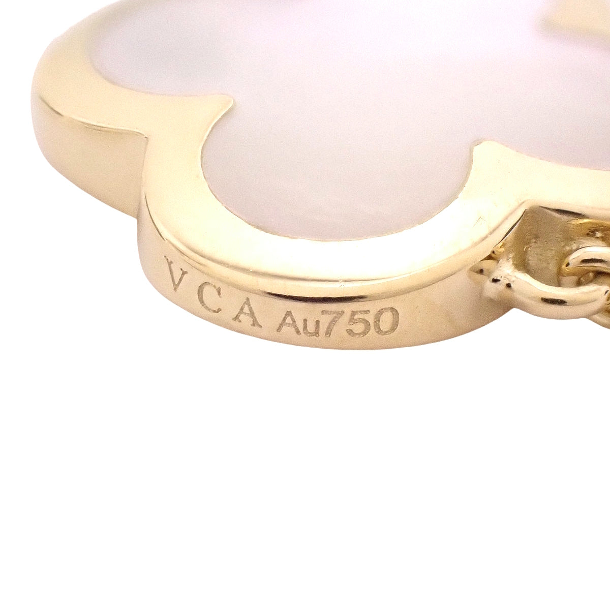 ピュア アルハンブラ ペンダント マザーオブパール イエローゴールド K18YG 8.1g