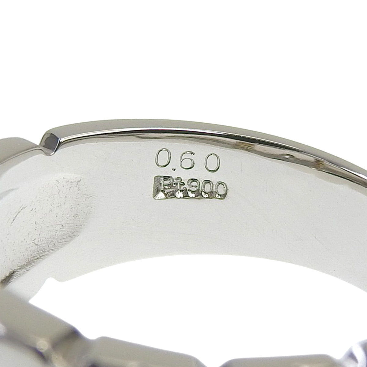 Hexagon Diamond Ring D0.60,0.16 Platinum Pt900 Yellow Gold K18YG 18.3g