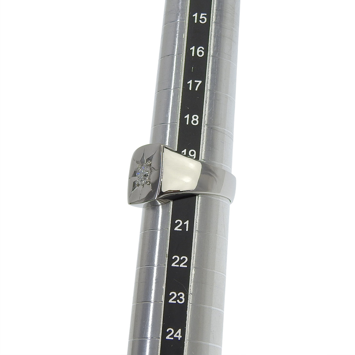 Signet Diamond Ring D0.45 Platinum Pt850 18.3g