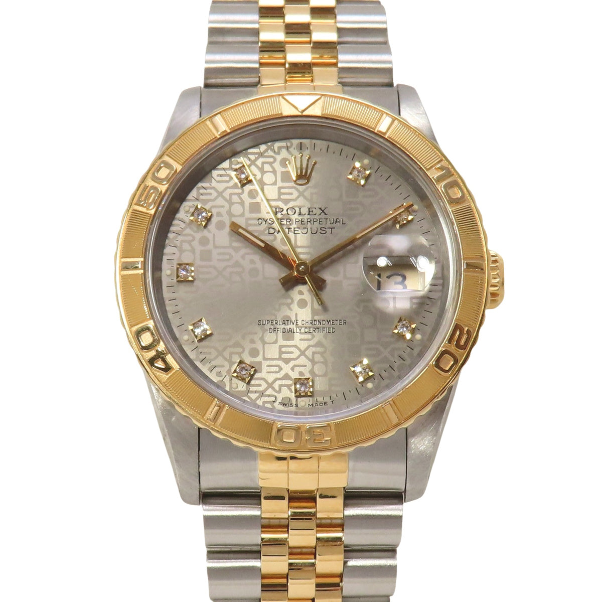 Datejust Thunderbird 16263G YG/SS X-number 10P 钻石表盘灰色电脑自动男士腕表