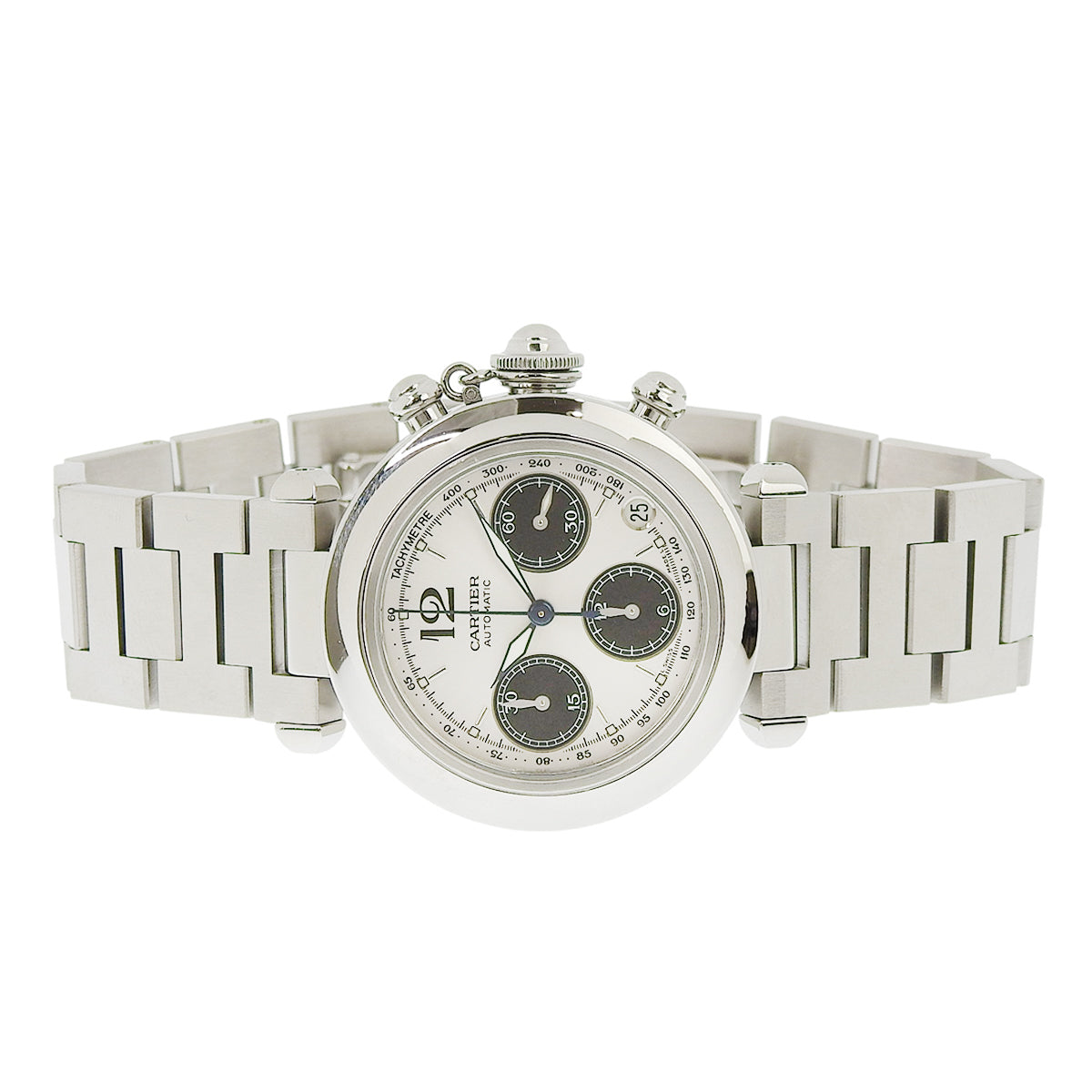 Pasha C Chronograph W31048M7 Stainless Steel Silver Automatic Men's