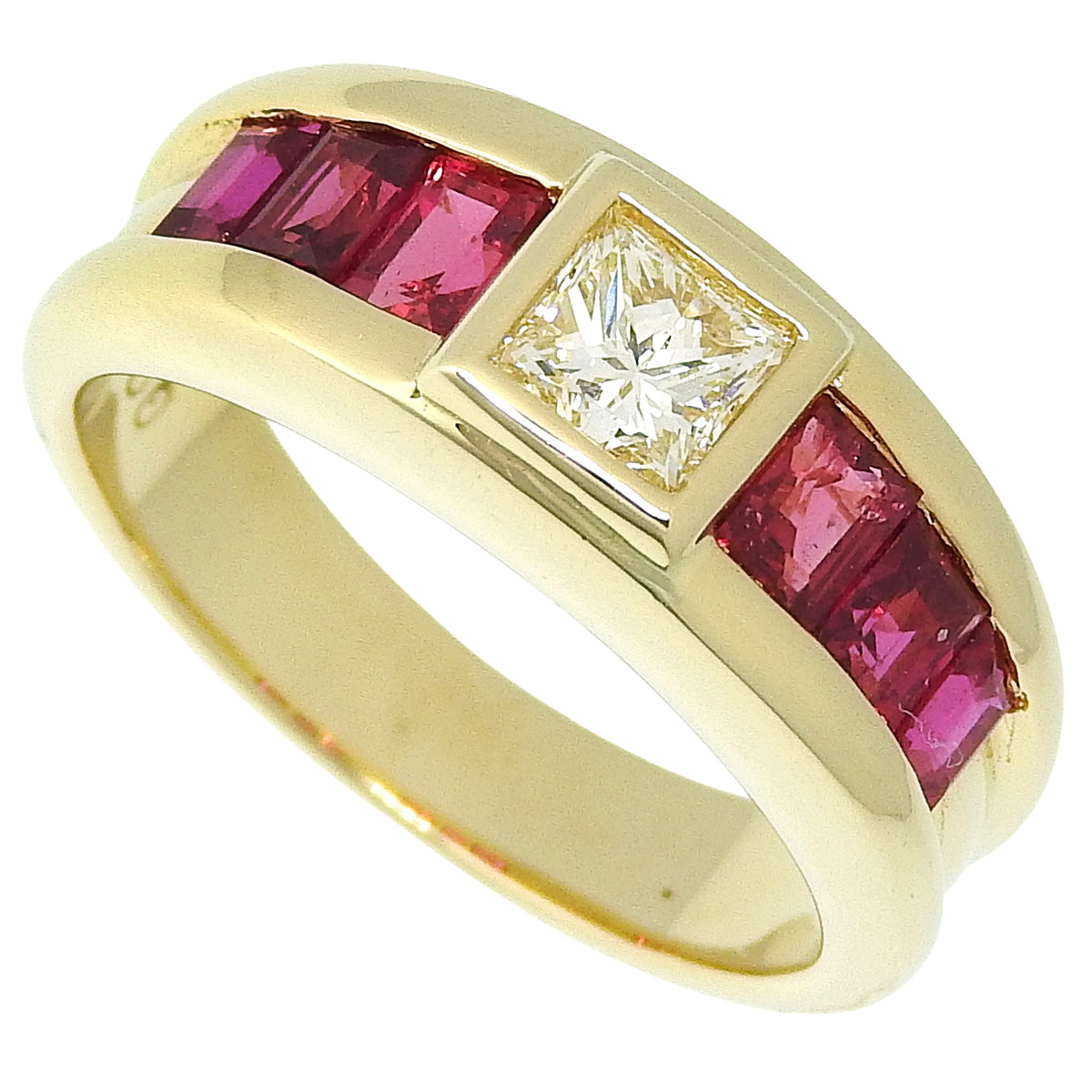 钻石红宝石戒指，主钻0.50克拉/红宝石1.28克拉，18K黄金，尺寸10.5（50.5），7.1克