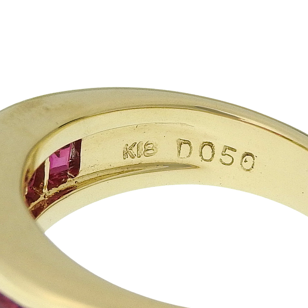 Diamond and ruby ​​ring, D0.50/R1.28, 18K yellow gold, size 10.5 (50.5), 7.1g