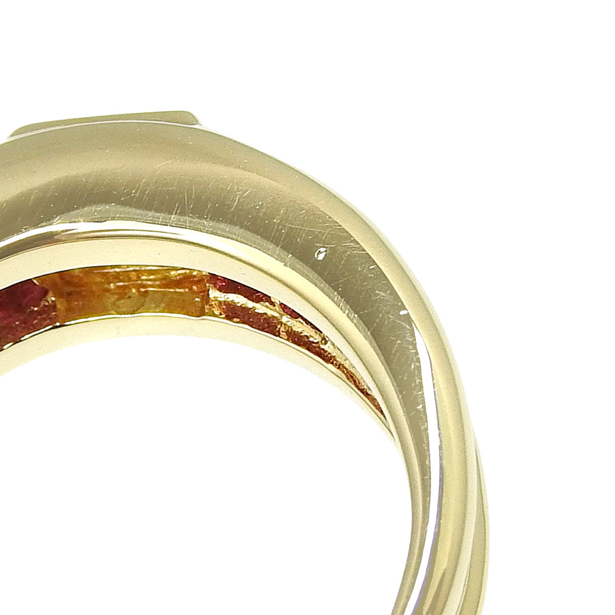 Diamond and ruby ​​ring, D0.50/R1.28, 18K yellow gold, size 10.5 (50.5), 7.1g