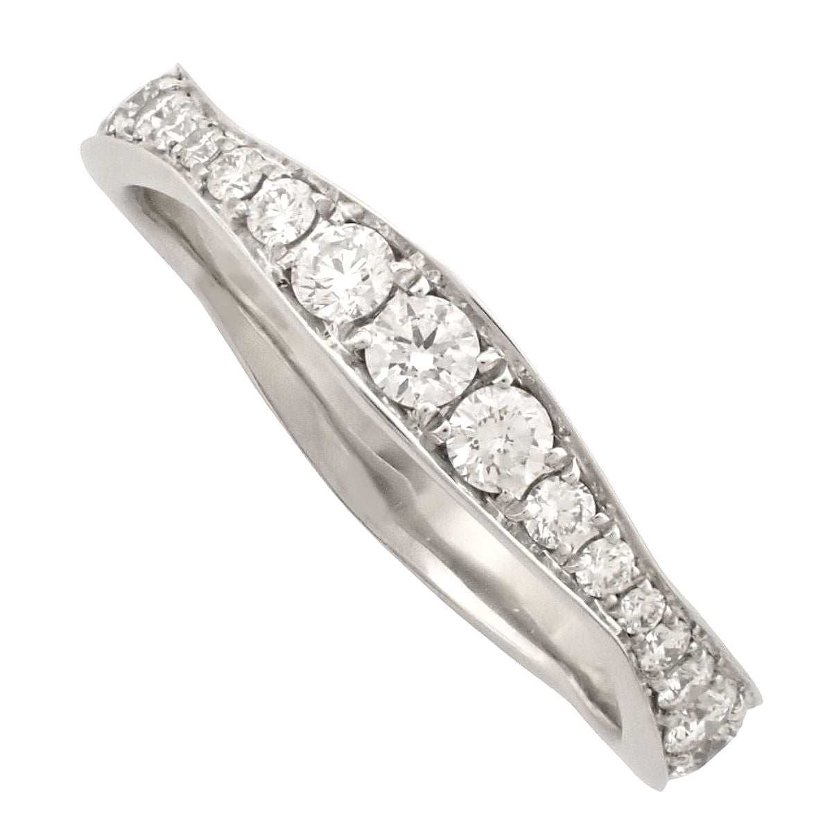 パヴェウェーブ・バンドリング ダイヤモンド プラチナ Pt950 2.5g