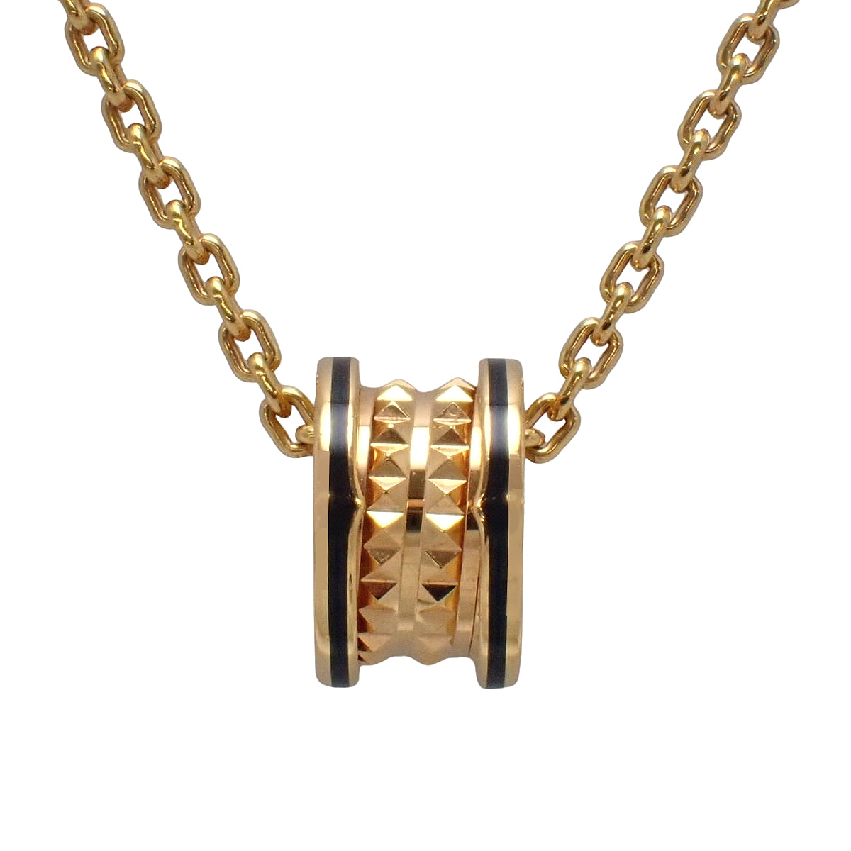 ビー・ゼロワン ネックレス ピンクゴールド K18PG セラミック CE 27.1g