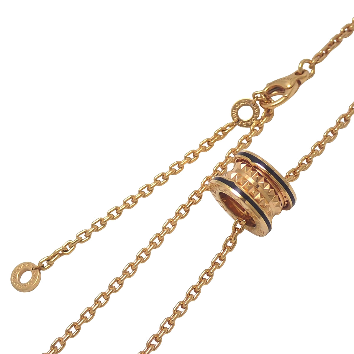 ビー・ゼロワン ネックレス ピンクゴールド K18PG セラミック CE 27.1g